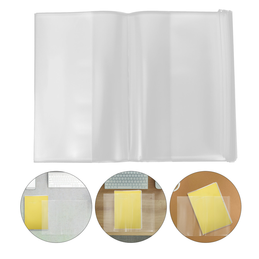 

10 Pcs Clear Book Covers Transparent Protective Notebook Cover Pp Material Wear Resistant Dustproof