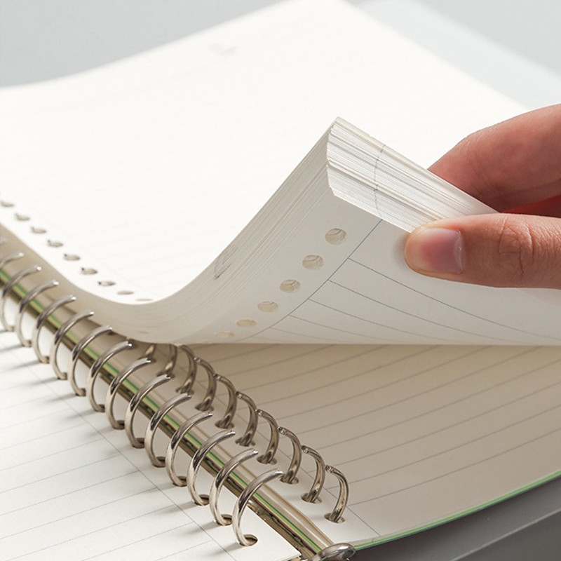 

A5/B5/A4 Binder Notebooks Loose Leaf Replaceable Inner Refill With Divider Metal Ring Journal For