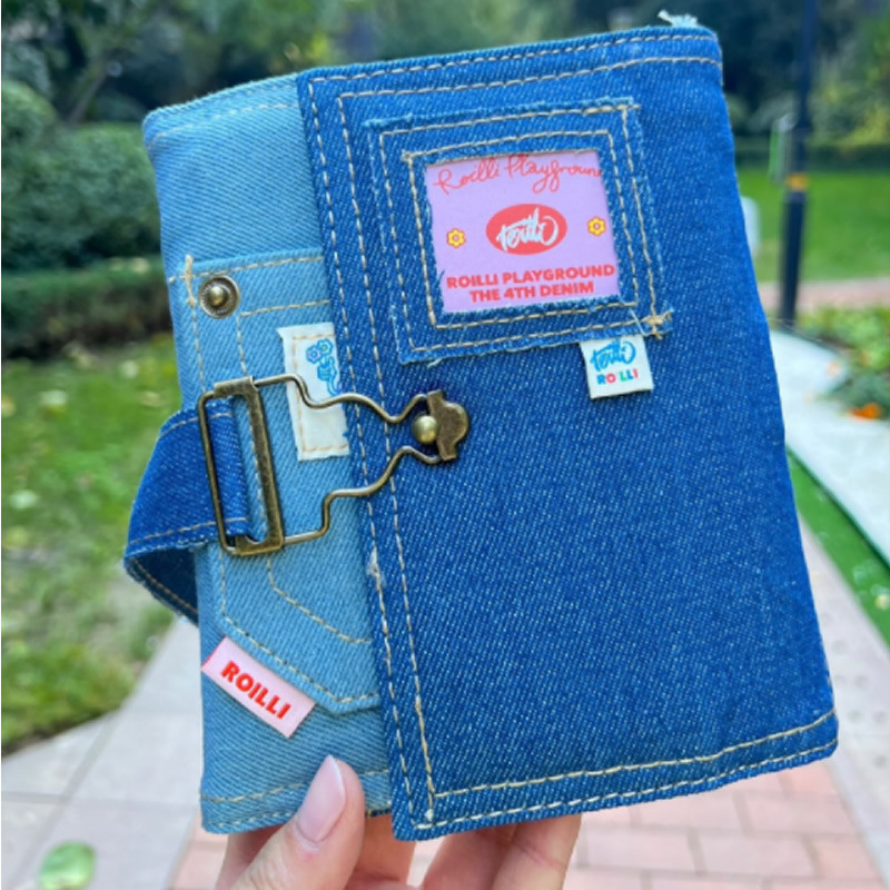 

Cute Jean Type Loose Leaf A7 Binderjournal Notebook Diary Cover Ring Planners Organizer Girl Gifts