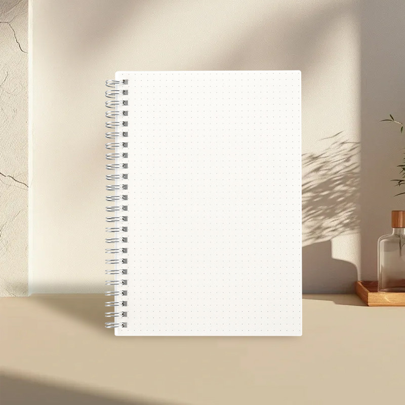 

Notebook 80 Pages - Pp Spiral Bound Transparent Cover, Writing Diary Office College Notes, A5 Size