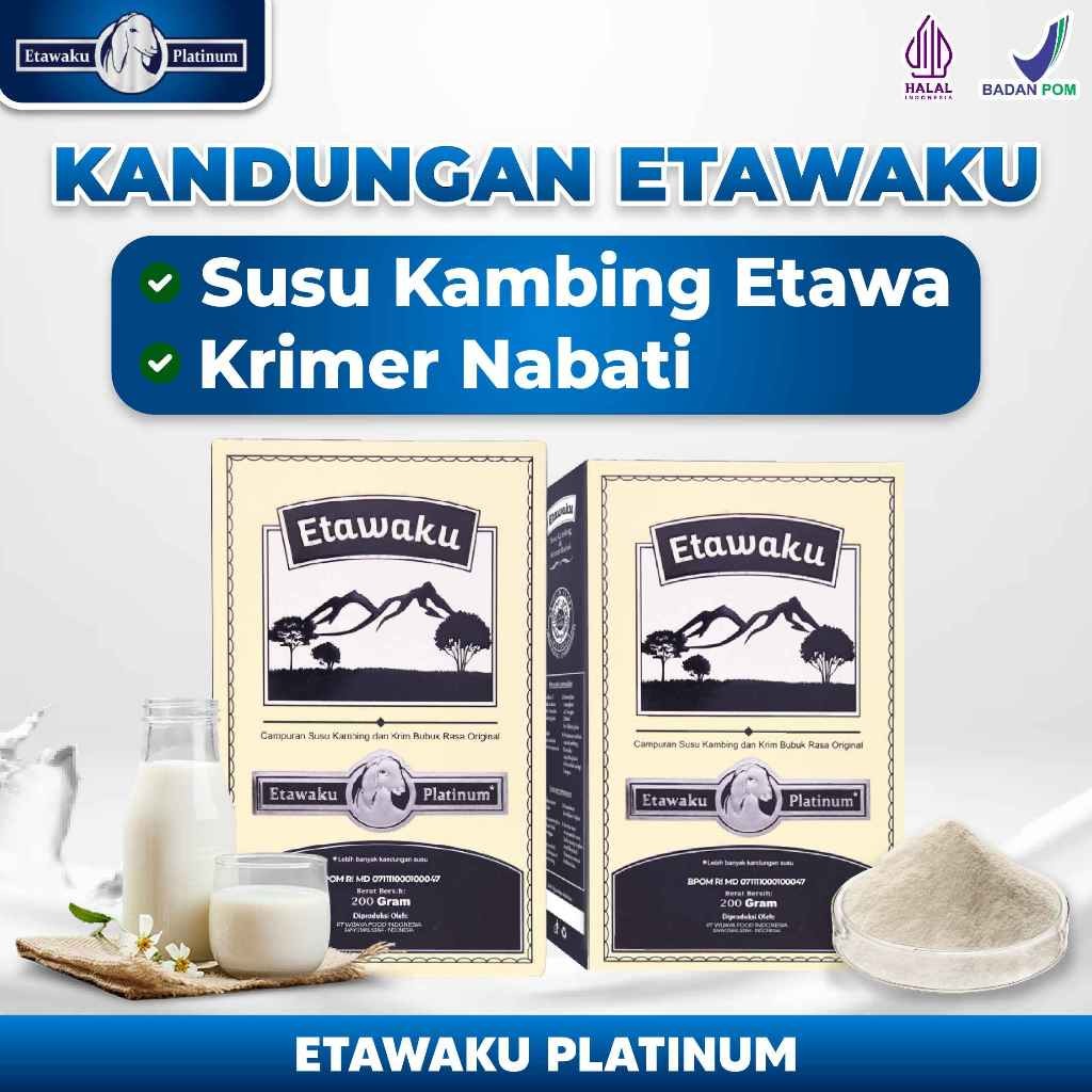 

Etawaku Platinum Paket 2 Box - Susu Kambing Etawa Atasi Masalah Pernafasan Dan Tulang Isi 200 Gram