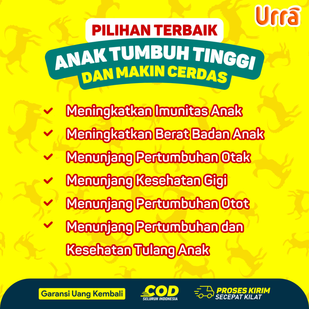 

[ PAKET 4 BOX ] SUSU URRA - Susu Kambing Saanen Bubuk Premium - Rasa 200gr Halal BPOM