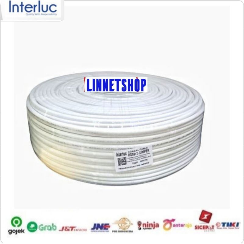 RB2233 100MTR KABEL CCTV INTERLUC RG 59 + 2 JUNIPER POWER 100 METER