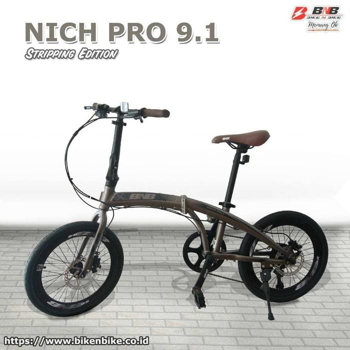 Sepeda Lipat 20 Inch Bnb Nich Pro 9.1 Alloy 9 Speed Rem Hidrolik