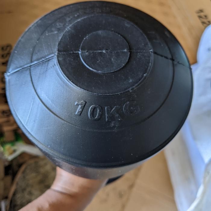 Black barbel kosongan 10kg (tanpa isi)