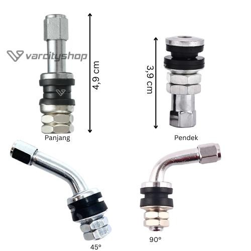 Pentil Besi Pentil Ban Tubeless Pentil Motor Panjang Pendek Bengkok