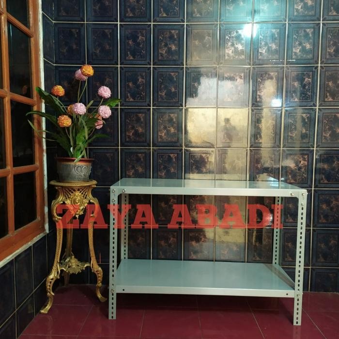 Rak besi siku 2 susun meja kompor aquarium gjah