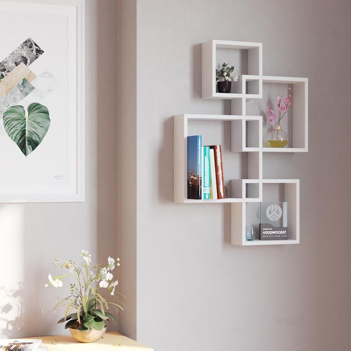 Rak Dinding Minimalis Rak Kotak RakGantung Tempel Buku Dekorasi Rumah gjah