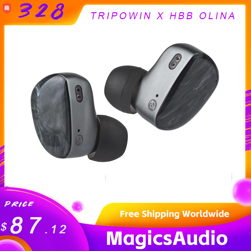 Tripowin x HBB Olina Earphone IEM 10mm Dynamic Driver Cavity Carbon