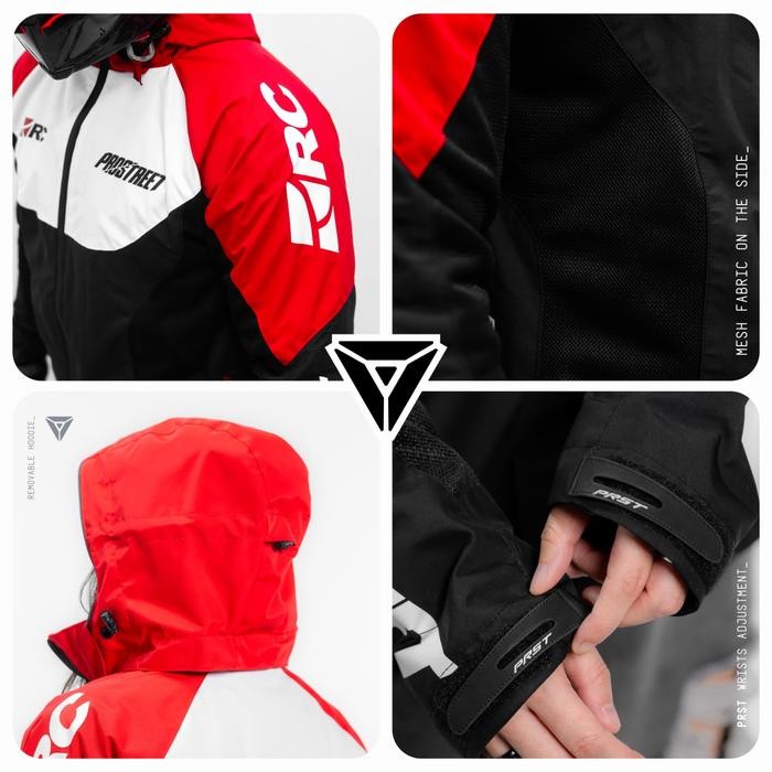 Terlaris Jaket Motor - Rc X Prostreet Atlas V2 Collab Black Red Jacket Original Ongkir Termurah