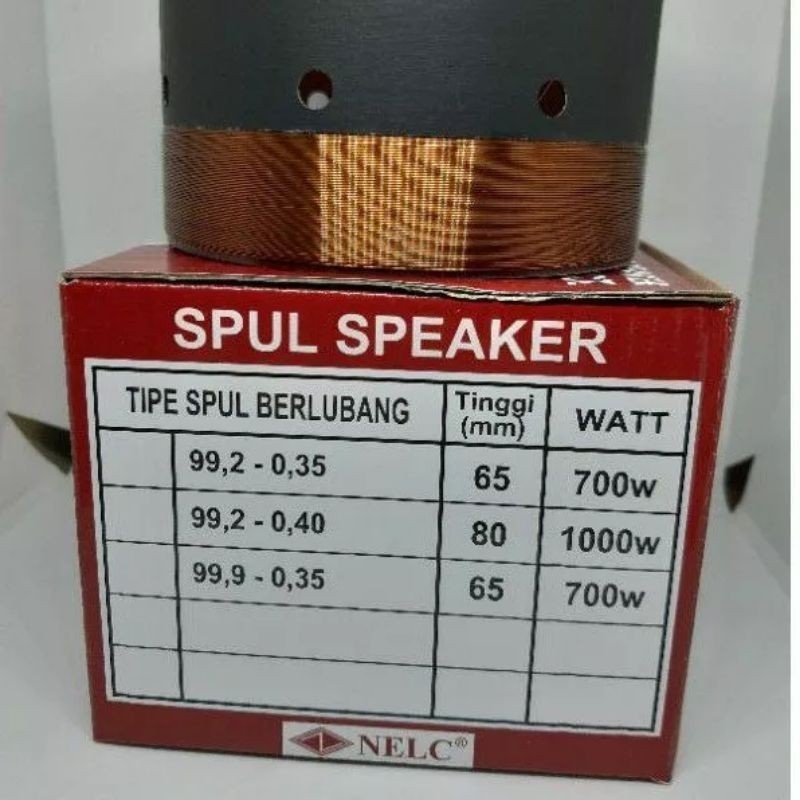 RB2233 SPUL SPEAKER 18 INCH NELC 99,2MM ADA LUBANG / SPUL 4 INCH 99,2 NELC ADA LUBANG