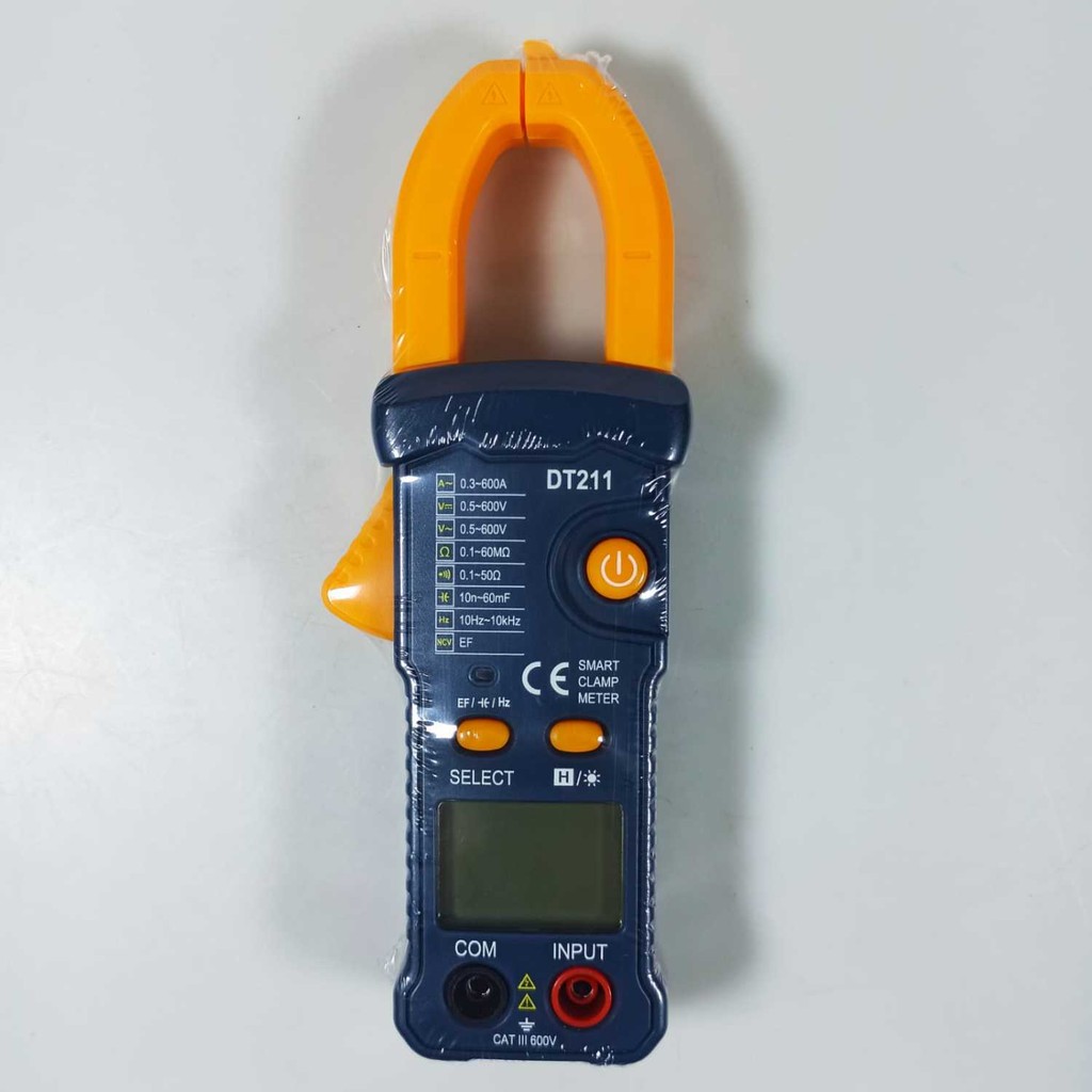 

Alat Uji Tegangan Multimeter Digital Clamp Meter ACperDC 600A Digital Multimeter Voltage Tester Clamp Meter ACperDC 600A Warna Dark Blue