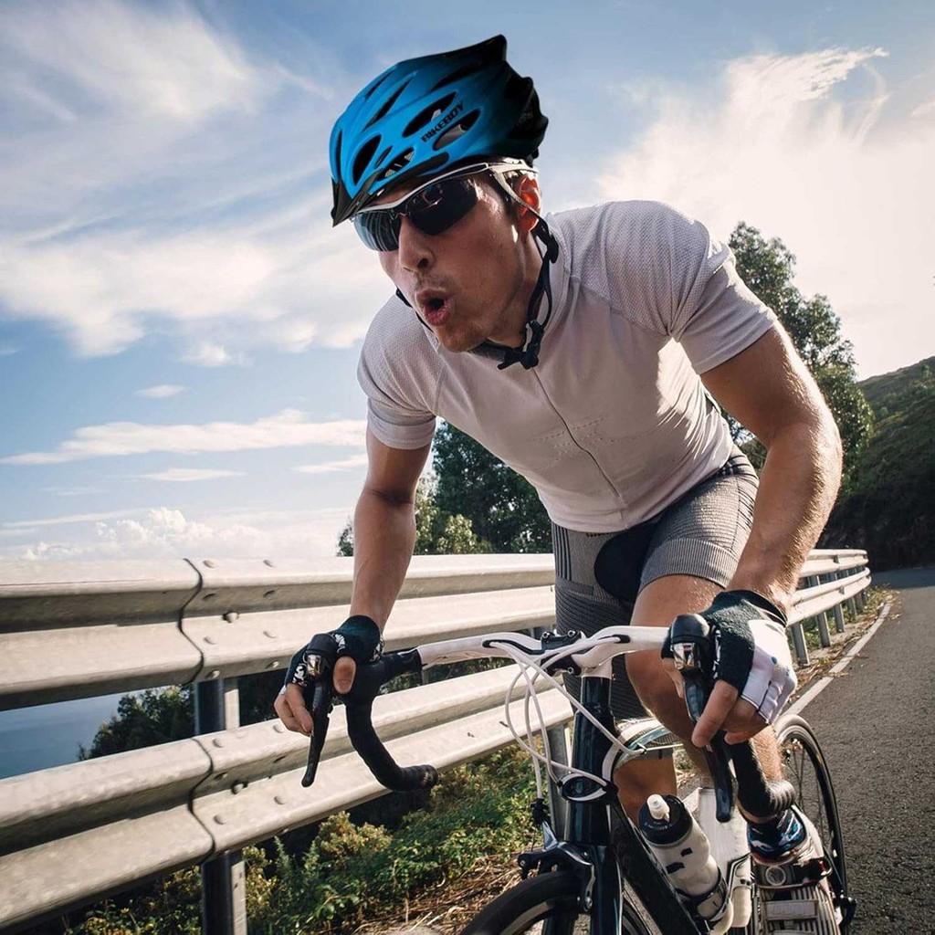 

Helm Sepeda Skuter Bernapas dengan Lampu Belakang Breathable Scooter Bicycle Helmet with Tail Light Warna Biru