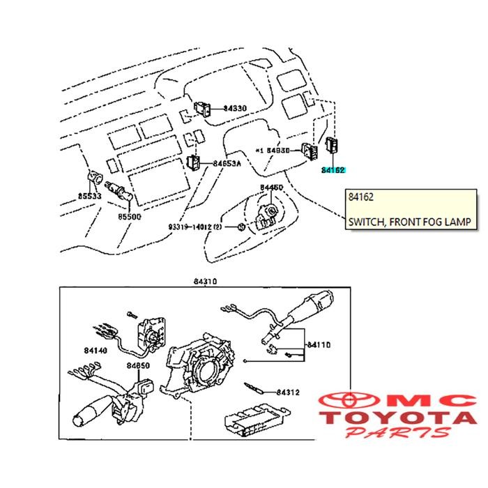 Switch Saklar Foglamp Lampu Kabut Kijang Kapsul 84160-38010 Ori Original Asli