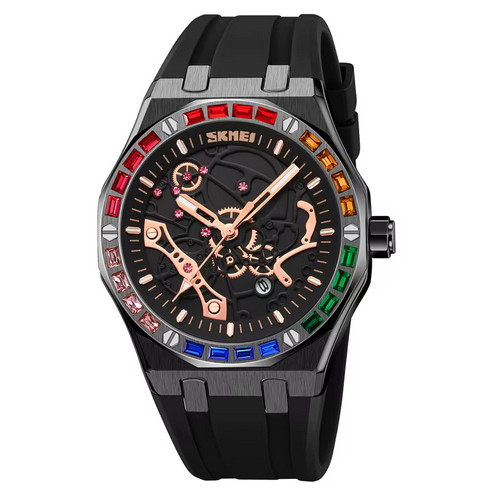 Jam Tangan Analog Pria Sporty Sporty Men's Analog Watch Warna Hitam Hitam