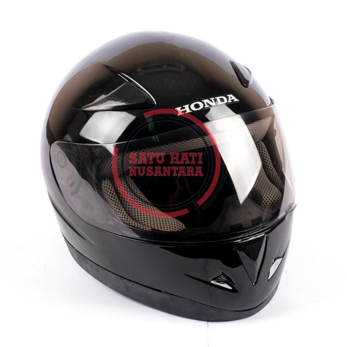 PREMIUM Honda ORI SNI Full Face Helm Helmet MURAH - HITAM BLACK