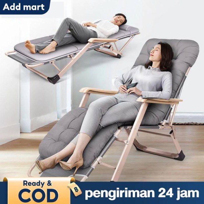 PREMIUM Kursi malas kursi santai ranjang kursi tidur tempat tidur lipat kursi