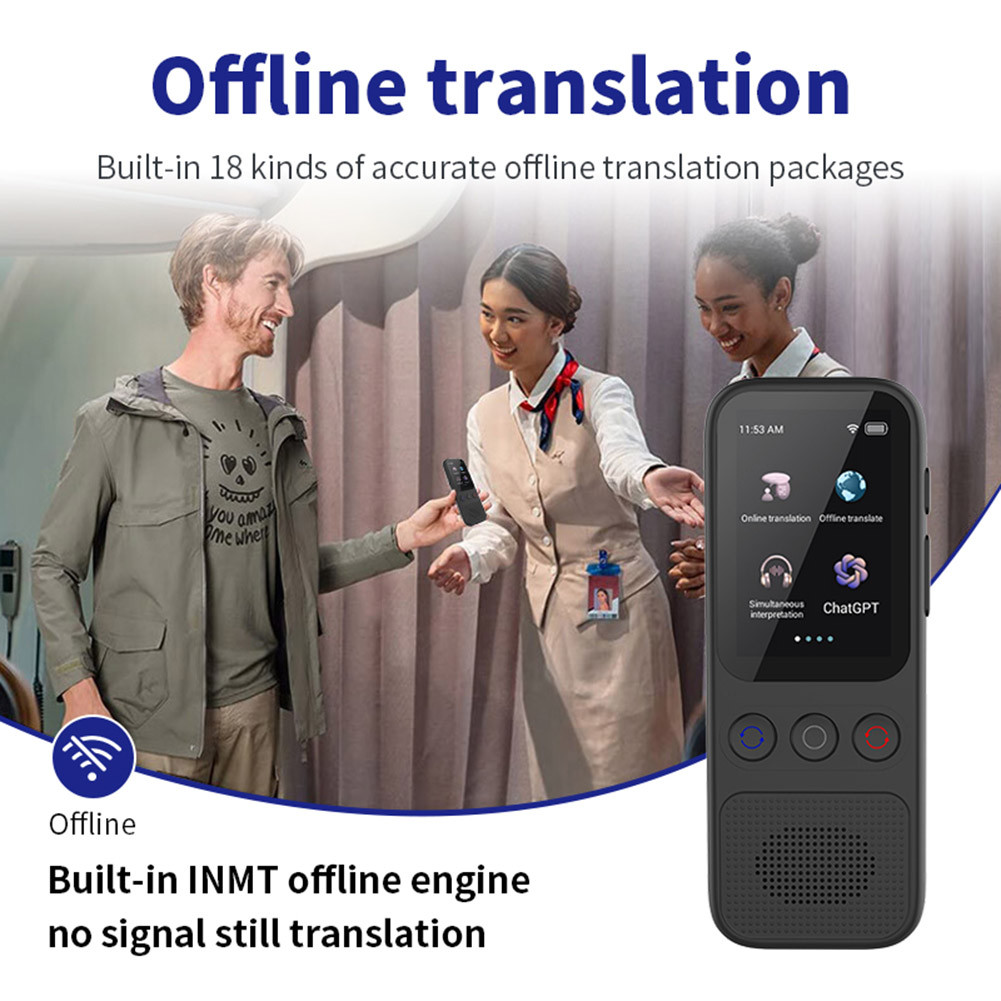 Instant Offline Language Translator Device with Online Offline Translation Instant Voice Translator 