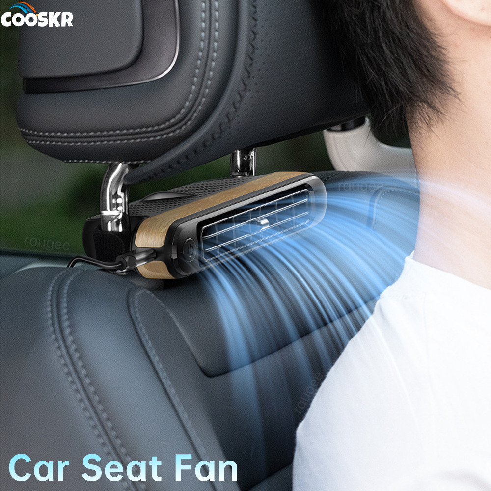 Car Seat Cooling Fan Car Headrest Fan Air Circulators Cooler Powerful Portable Car Fan 3 Adjustable