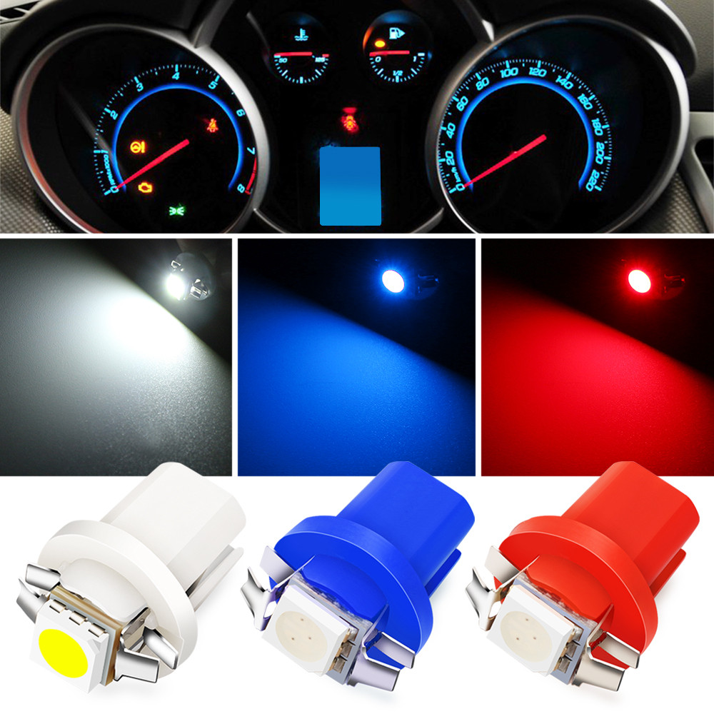 10 Buah T5 B8.5D 509T B8.5 Smd Lampu Led Mobil untuk Citroen C5 C4 C3 Audi A4 B8 B6 B5 B7 B9 A3 8P 8