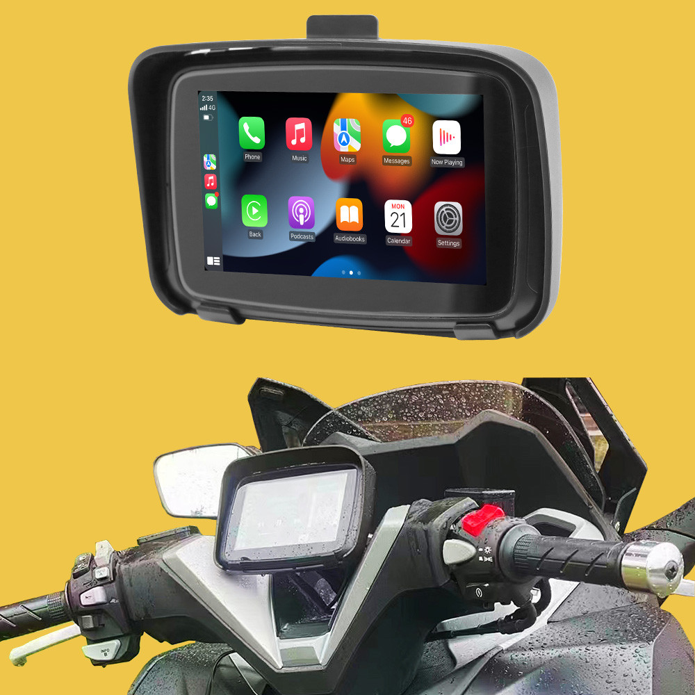 Navigasi Moto GPS Sepeda Motor 5 Inci Navigator Motor Portabel Navigasi GPS Carplay Sepeda Motor And
