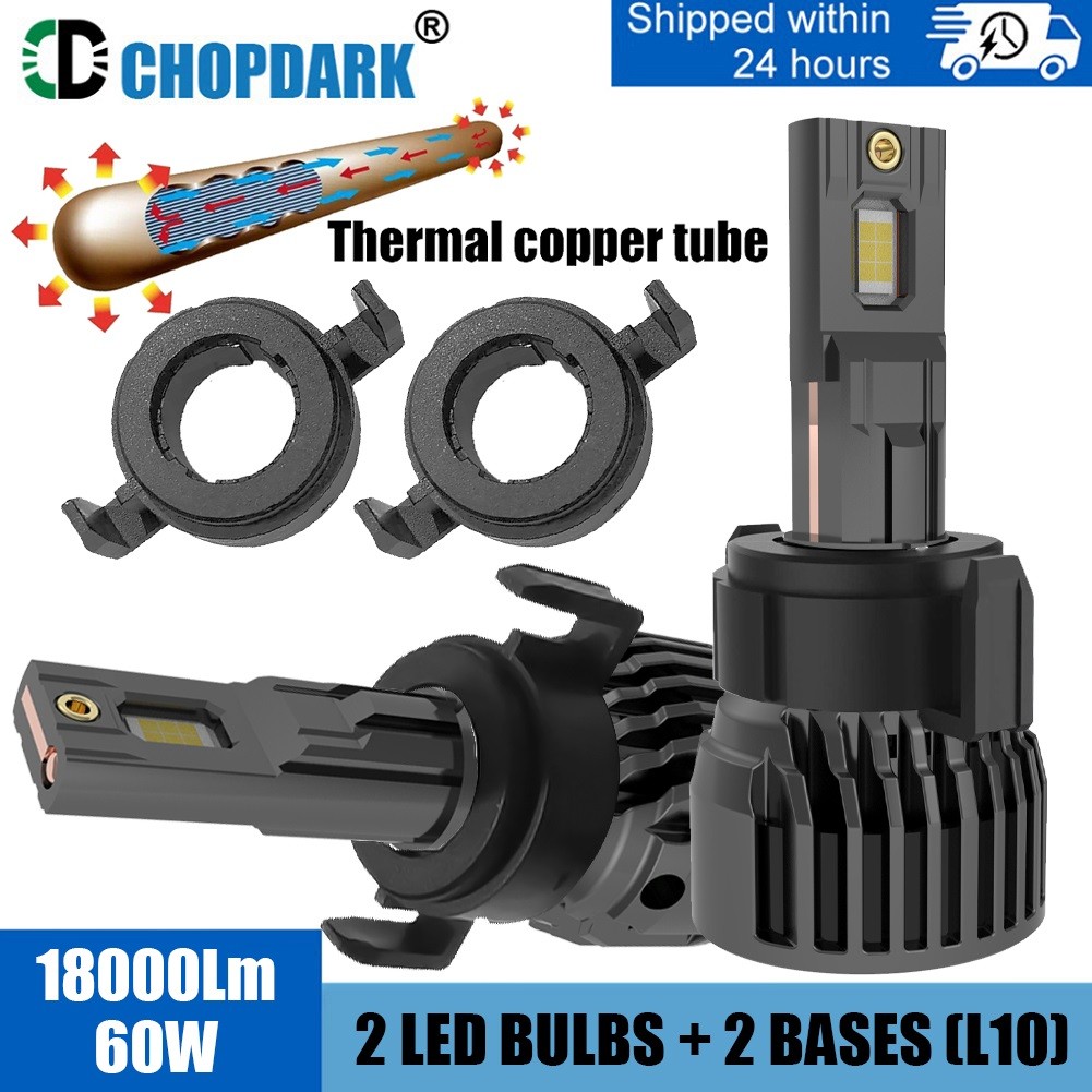 LED H7 18000Lm Bohlam Lampu Depan Mobil dan Penahan Adaptor Dasar untuk Peugeot 508 2008 3008 Ford N