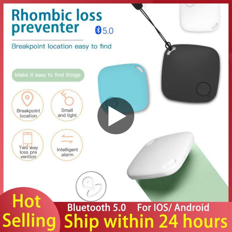 Alat Pelacak Mini Pelacakan Kunci Tag Udara Pencari Anak Pelacak Hewan Peliharaan Lokasi Pelacak Blu