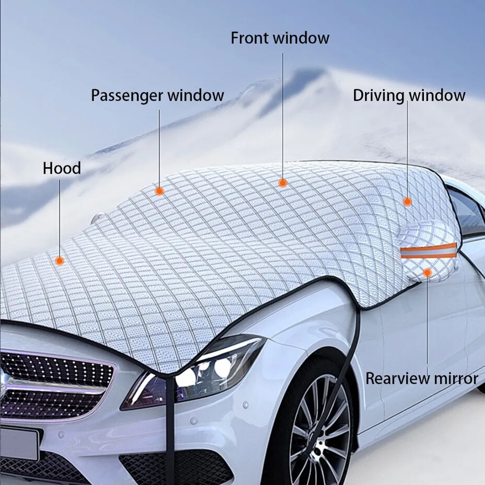 Selimut Mobil Pelindung Salju Mobil Pencegahan Embun Beku Kaca Depan Depan Kerai Mantel Mobil Pelind