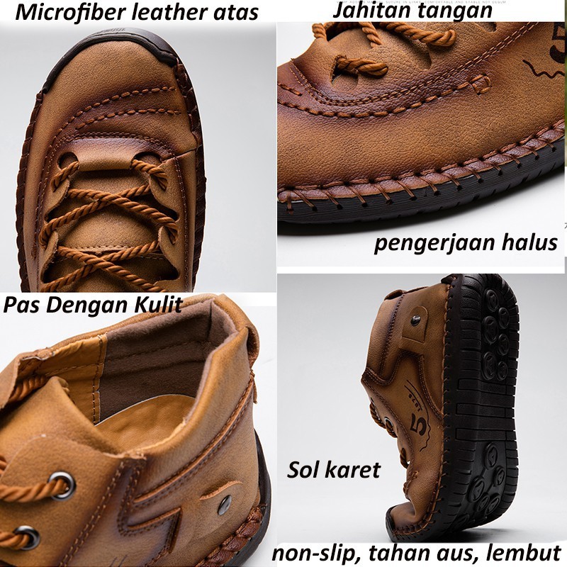 TERBARU Sepatu Kasual Model Tali untuk Pria Sepatu Kulit Kasual Sepatu Pria Impor