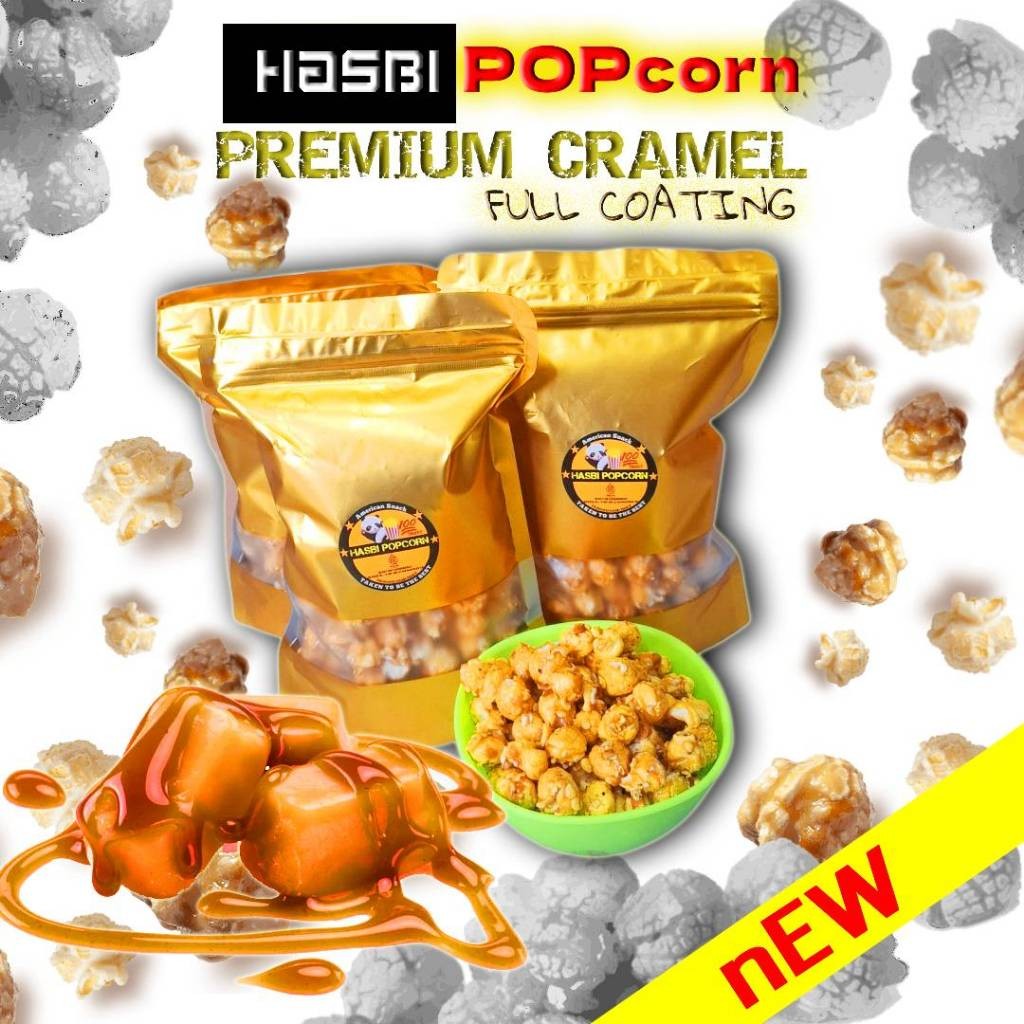 

SANS [ HOT NEW ] POPCORN CARAMEL 500Gram Hasbi popcorn/TERMURAH makanan manis crispy camilan popkron