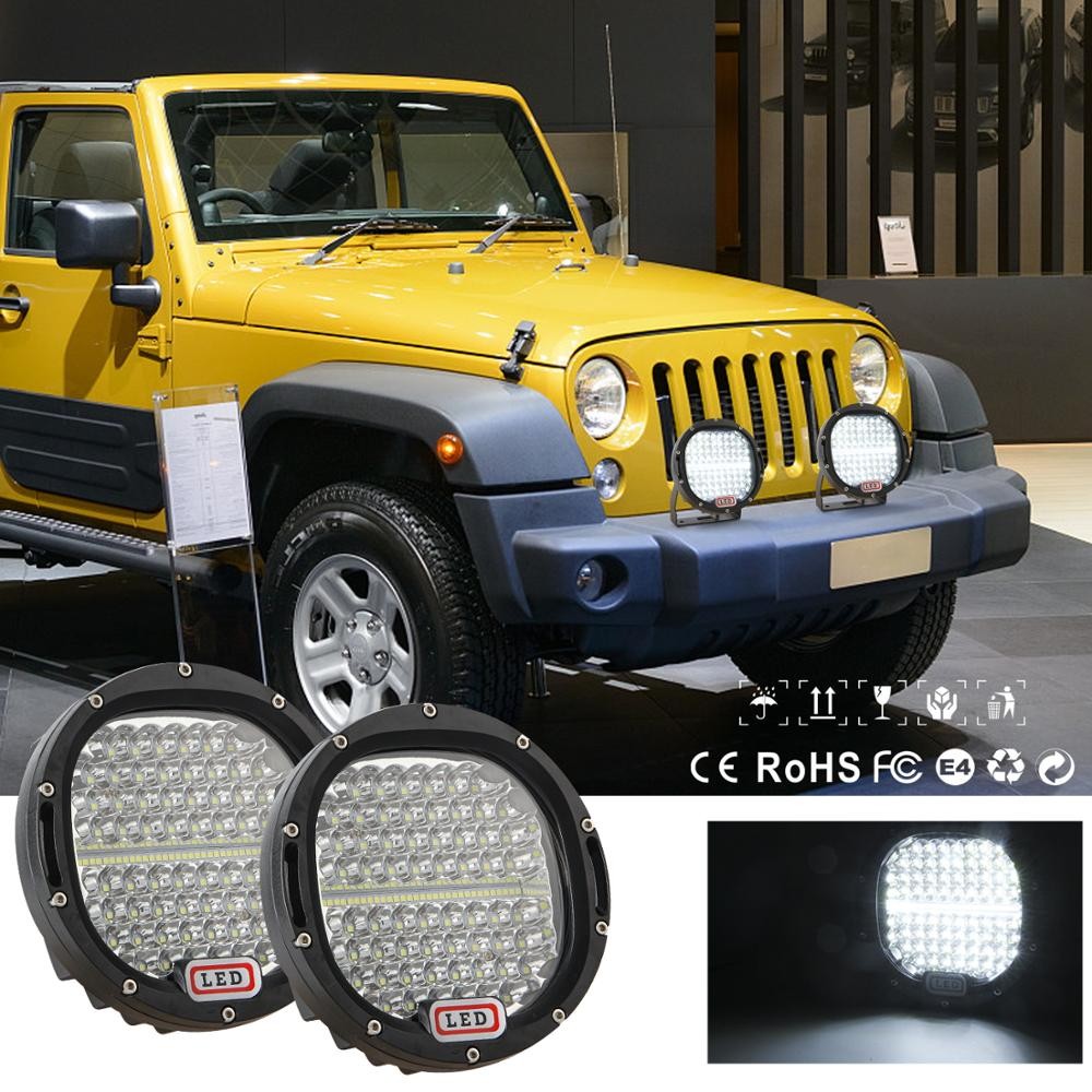 7 Inci 300W 105W Offroad Lampu Kerja LED Bar 4X4 4WD ATV UTV SUV Bulat Lampu Sorot Kendaraan Mobil L