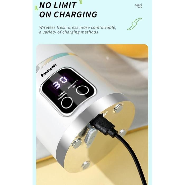 Panasonic 12 Blade Nirkabel Portabel Listrik Blender Buah Blender Buah Shaker Shaker Cup Botle Mixer