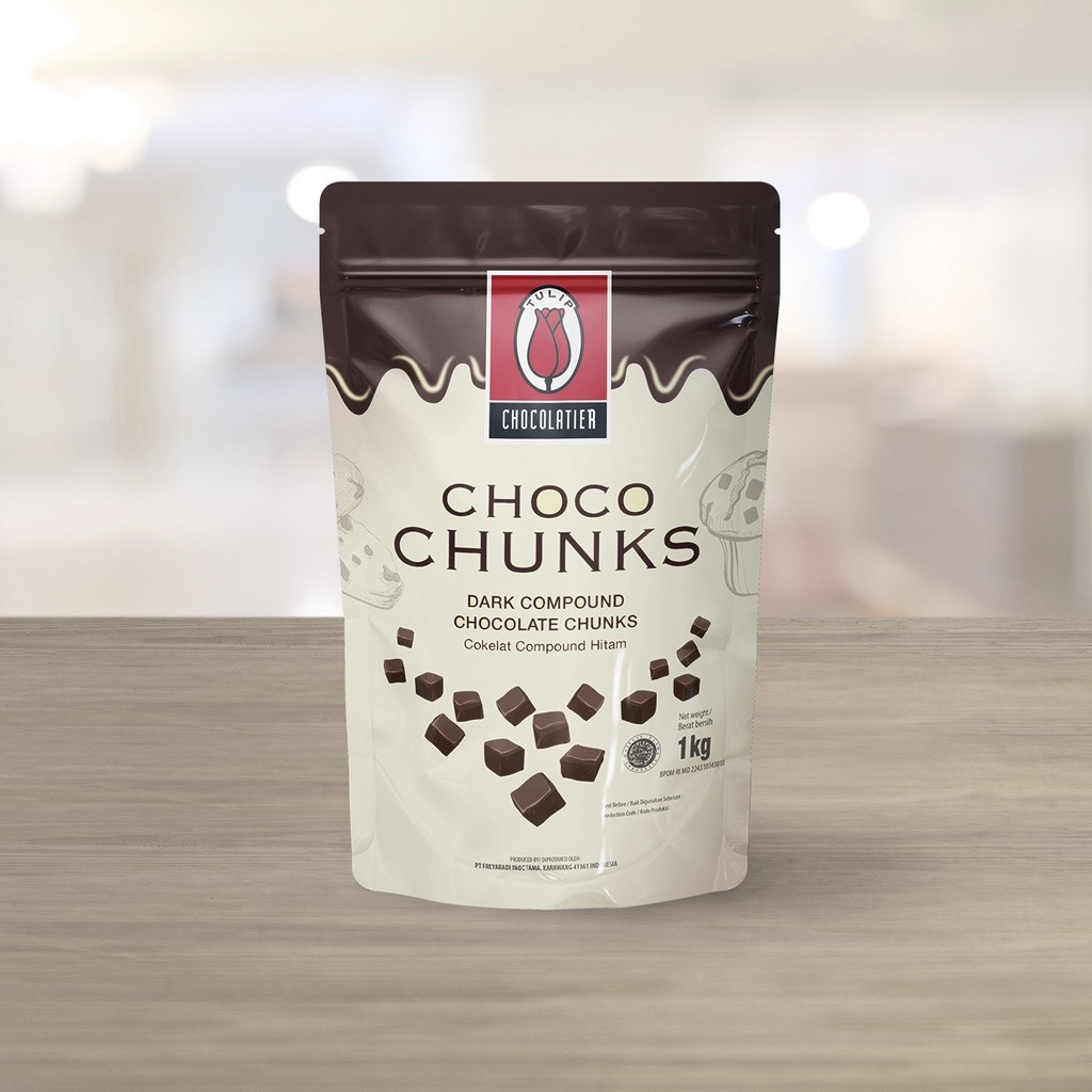 

SANS Tulip Dark Chocolate Chunks 1kg Topping Dessert