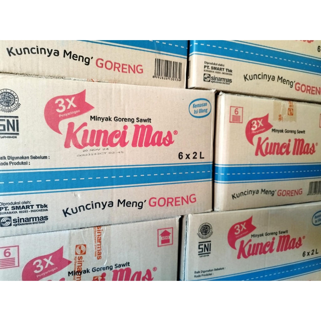 

SANS Minyak Goreng Kunci Mas 2 Liter / Filma 2 Liter / Mitra 2 Liter / 1 Dus Isi 6 Pouch, Minyak