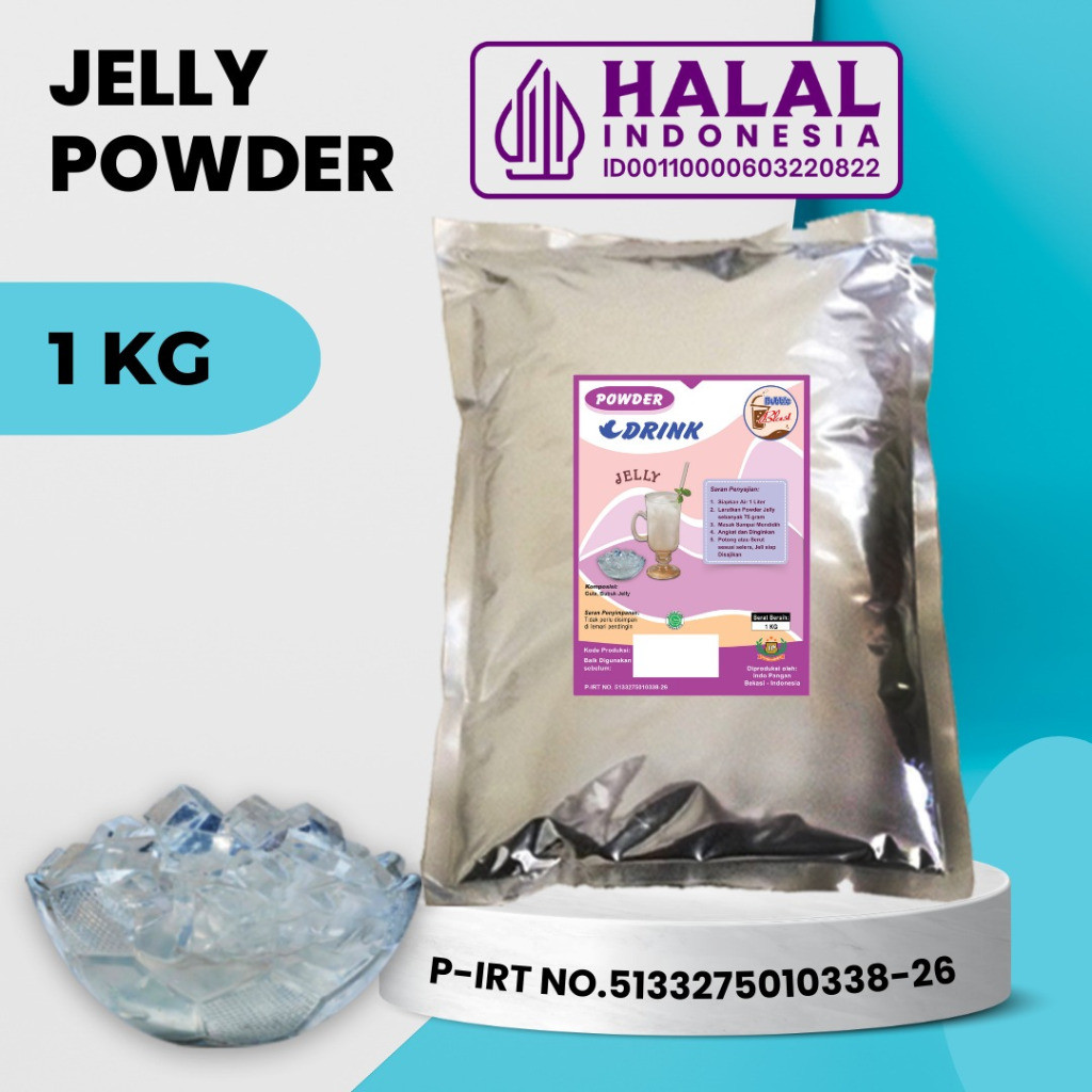 

SANS Powder JELLY 1 KG - Bubuk Minuman Jelly - Topping Minuman - Rendah Gula