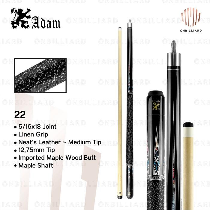 ADAM II Cue Stick Billiard Lokasi Play Grip Linen 12.75mm ADAM 2 Stik Biliar Billiar Biliard Bilyar