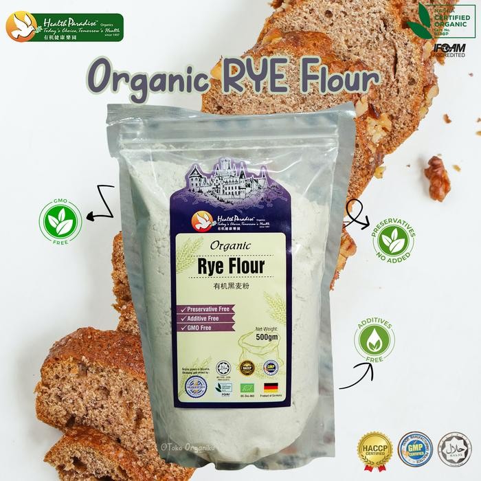 

SALE !!! HEALTH PARADISE ORGANIC RYE FLOUR 500G READYY