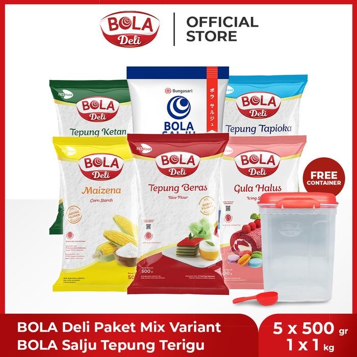 

SALE !!! BOLA DELI PAKET MIX VARIAN PLUS TEPUNG TERIGU READYY