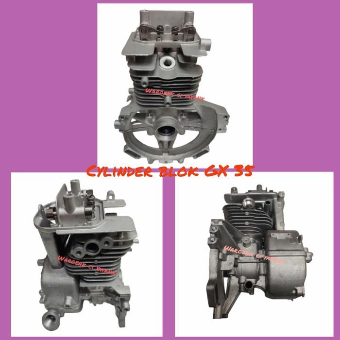 Cylinder blok / blok mesin mesin potong rumput Honda 4 tak GX 35 Kode 632