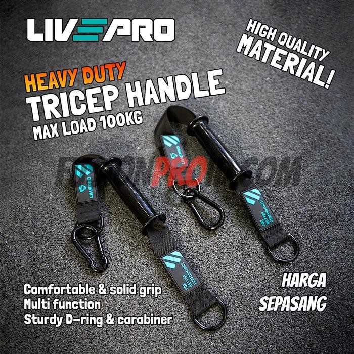 [Powerhouse Zone] Strap Handle Tricep Rope Tali Latihan Triceps Fitnes Fitness Livepro