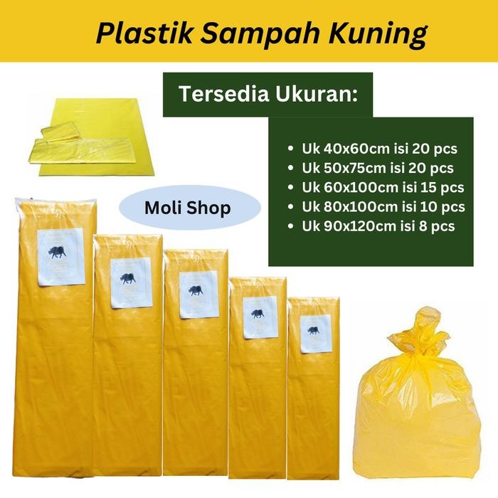 KANTONG PLASTIK MEDIS/ KANTONG PLASTIK SAMPAH KUNING SEMUA UKURAN