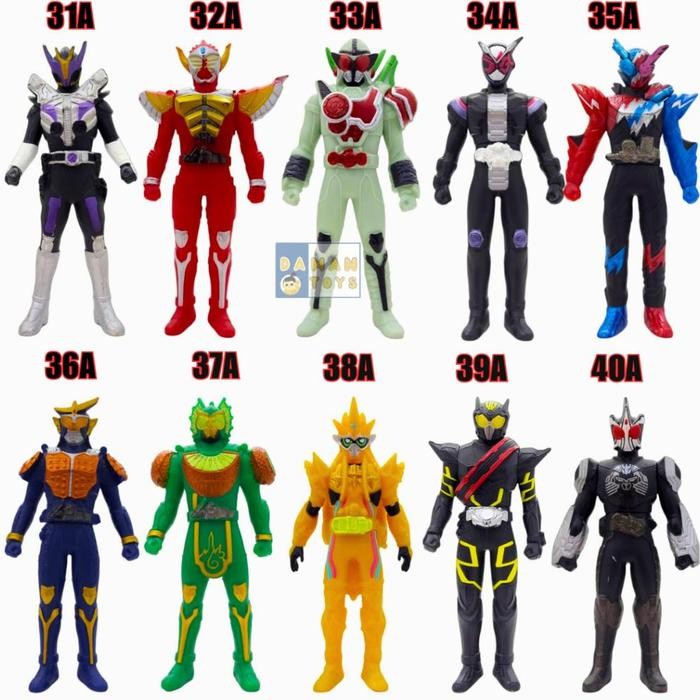 KAMEN RIDER VINYL SOFUBI SABER VE ZERO ONE ZI-O AID DRIVE