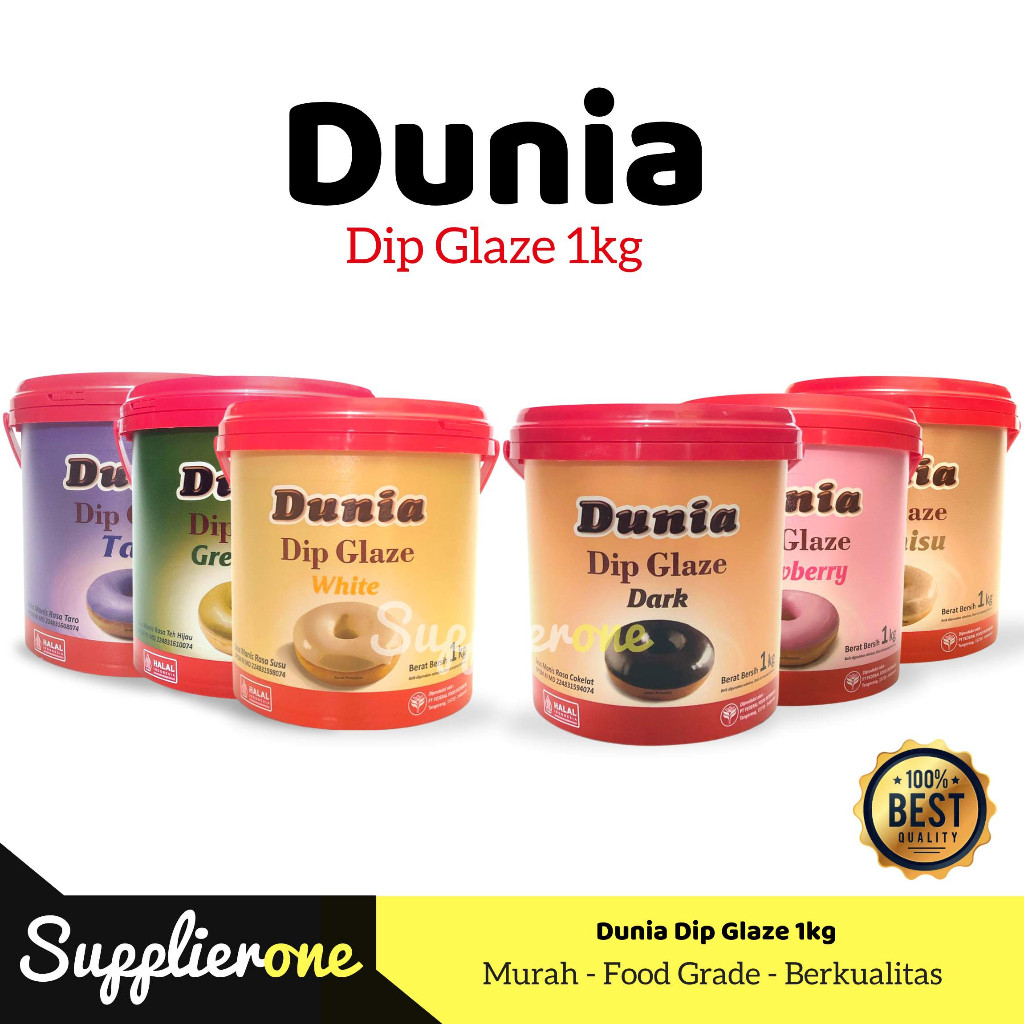 

RATU Dunia Dip Glaze 1 kg / Toping Donat Dunia / Selai Donat / Dunia Selai Donat