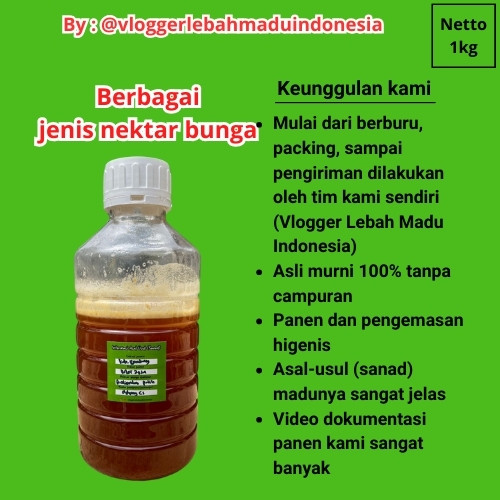 

RATU Madu Asli Hutan Liar Murni 100% Tanpa Campuran Apapun from the forests of West Java (1kg)