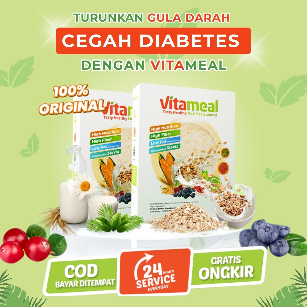 

RATU VITAMEAL 2 BOX SARAPAN SEHAT - Sereal Multigrain Cegah Diabetes Menurunkan Gula Darah Mengatasi