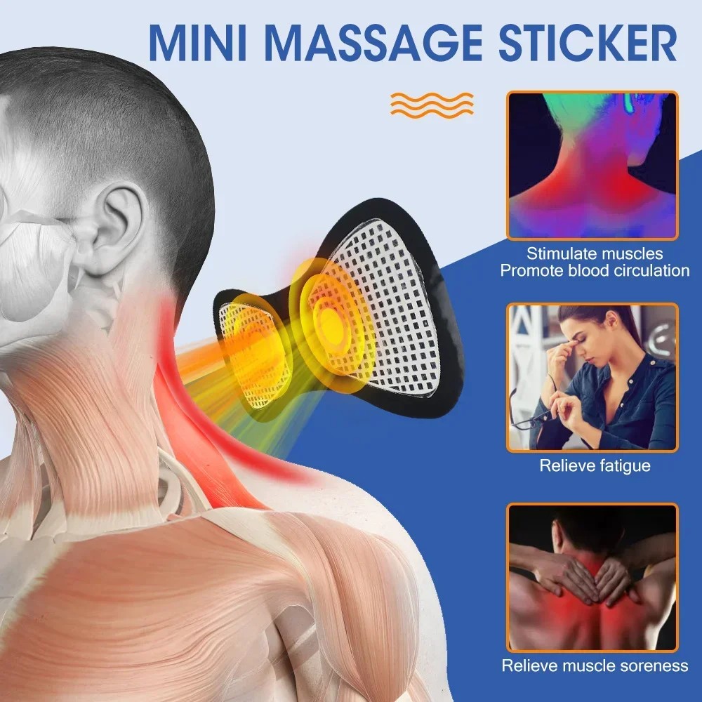 Pulse Neck Massager Sticker Tens Cervical Massageador Tens Cervical Electrode Gel Pads Muscle