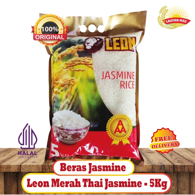 

Leon Merah Thai Jasmine Rice 5KG Halal Harum