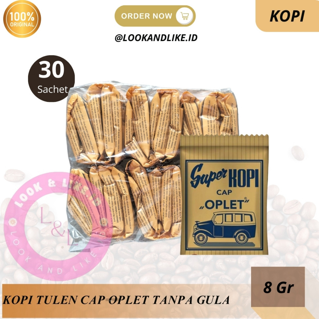 

RATU Kopi Oplet Mini Classic Tanpa Gula Isi 30 Bks X 7 gram Kopi Legendaris Khas Kota Bogor