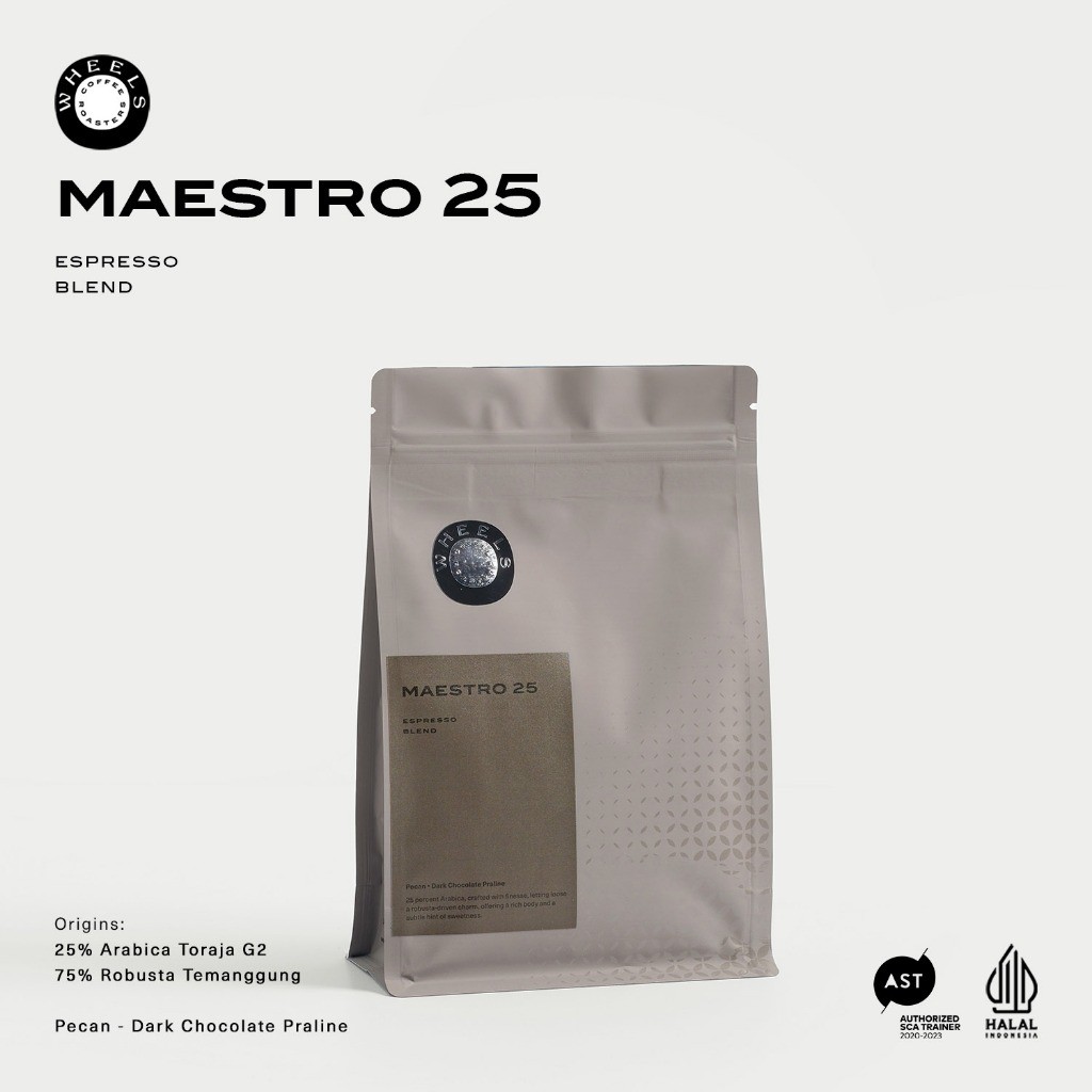

RATU Maestro 25 Espresso Blend 25 Arabica 75 Robusta Wheels Coffee Roasters