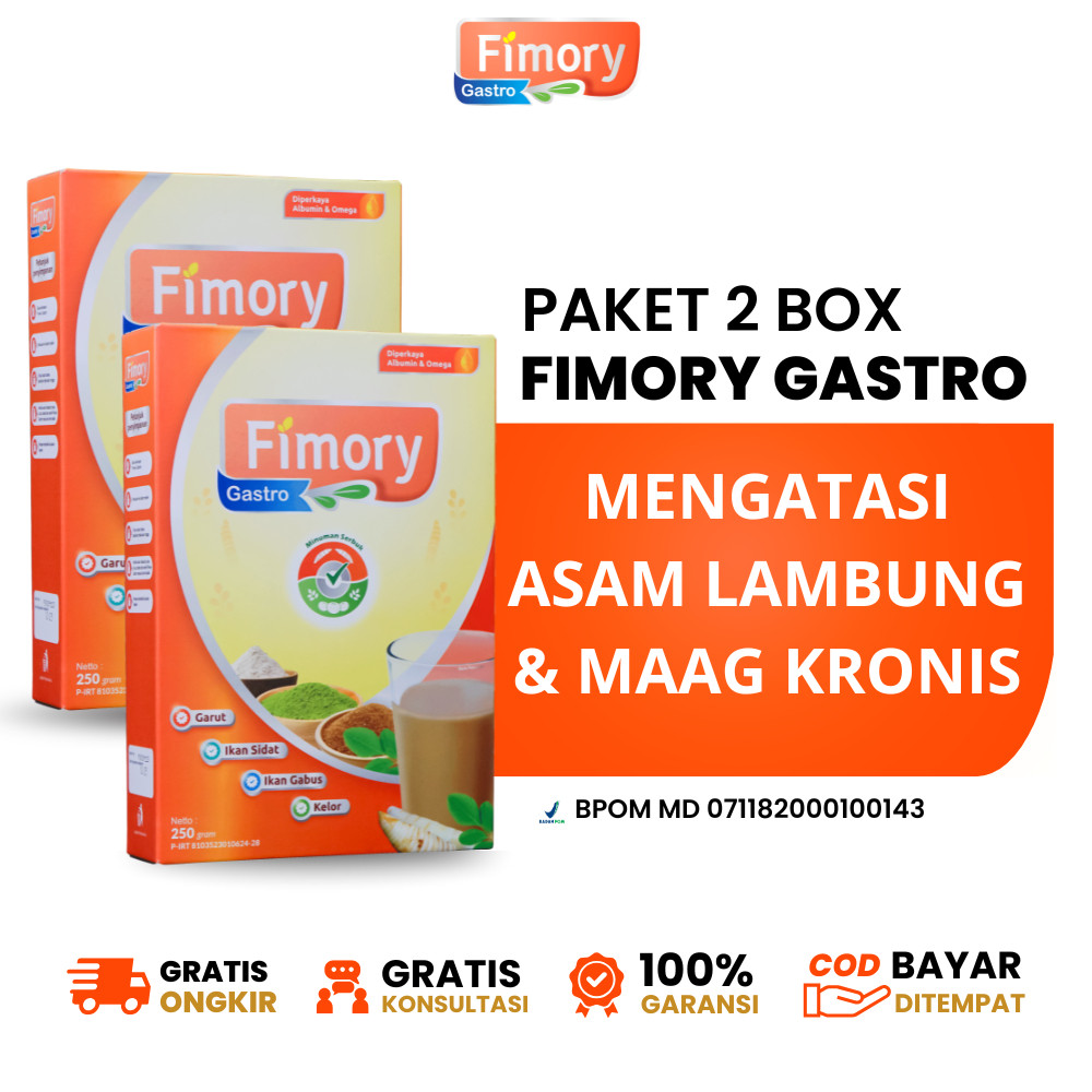 

RATU Paket 2 Box Fimory Gastro - Minuman Sehat Mengatasi Asam Lambung dan Magh Kronis BPOM